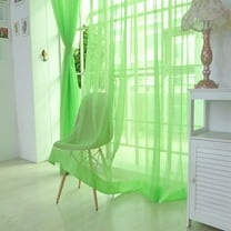 EARSTMAKEUP Green Sheer Curtains, Sheer Curtains 31.5x79 inches Long 2 Panels Set,Solid Elegant Window Voile Panels/Drapes/Treatment/Backdrop for Bedroom Living Room Wedding Party Decor
