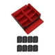 thumbnail image 5 of Caja contenedora para guardar barajas de cartas coleccionables, práctica y resistente. negro rojo, 5 of 9