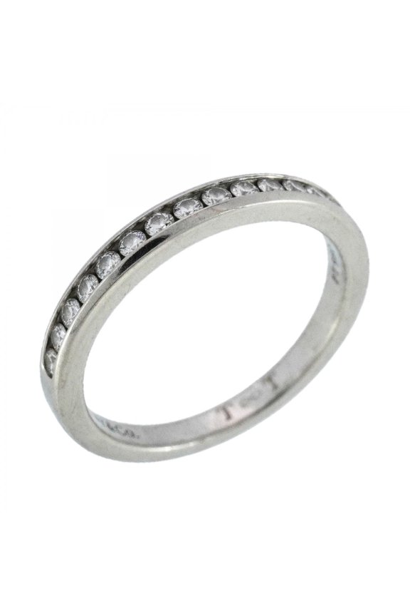 Pre-Owned Tiffany Ring, Channel Setting, Half Eternity, Pt950 Platinum, Diamond, Size 7.5,...