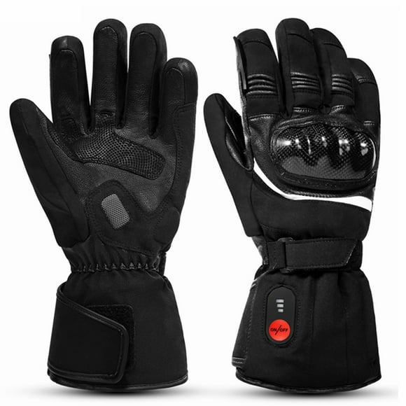 Sun Will Men's Heated Motorcycle Gloves,Rechargeable Battery Warmth Mittens for Riding Protection XS-3XL