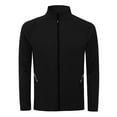 thumbnail image 1 of Blusa y camisa de manga larga con cuello alto para hombre, cárdigan informal de moda con bolsillo y cremallera, chaqueta de entrenamiento deportiva de manga larga con cuello alto, abrigo de poliéster, 1 of 5