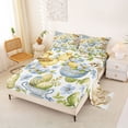thumbnail image 2 of Erosebridal Wild Birds Blue Flower Bed Sheets,Vintage Easter Eggs Happy Easter Kids King Sheets For Girls 4-Piece, 2 of 6