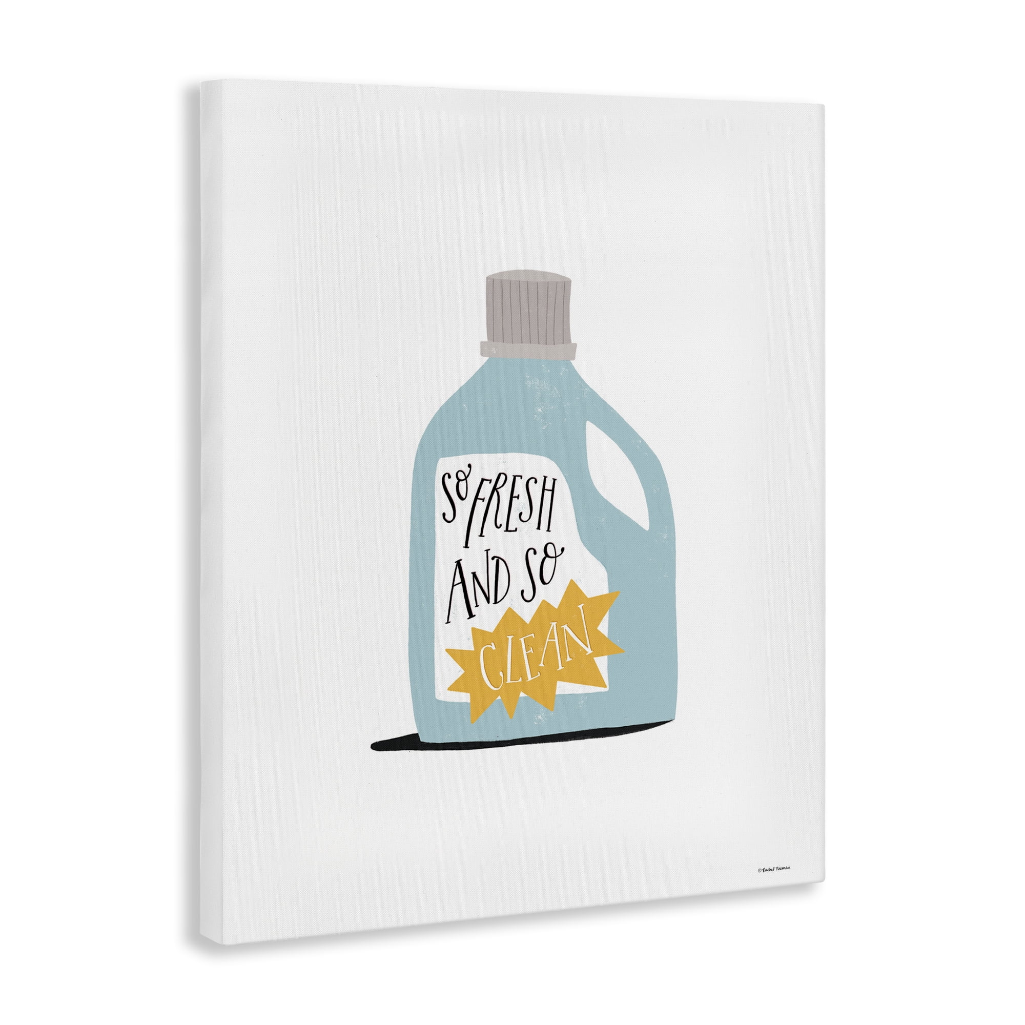Stupell Industries So Fresh & Clean Laundry Typography Painting Gallery Wrapped Canvas Art Print Wall Art, 16 x 20