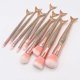 thumbnail image 2 of 10 pcs Rose Gold Mermaid Glitter Makeup Brush Set for Girls, Synthetic Hair Cosmetic Foundation, 2 of 5