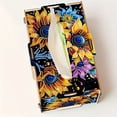 thumbnail image 4 of FLOPESN DIY Diamond Art Painting Wooden Assembly Paper Box, 8.86*5.31in, Creative Design Table Decor Rectangular Paper Towel Storage Box-Sunflower, 4 of 7