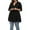 Black, variant on Fiaer Womens Long Sleeve T Shirts Oversized Button up Deep V Neck Tshirts Loose Fit Fall Ruffle Hem Tops XL