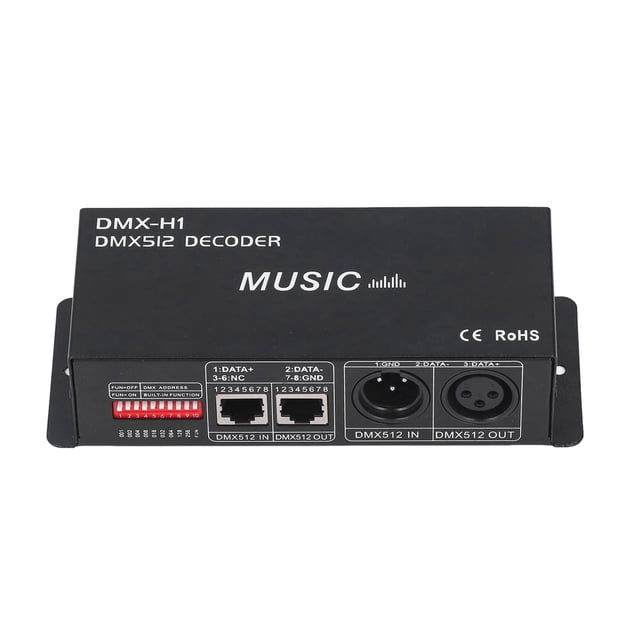 4 Channel DMX Decorder, Iron Material 4 Channel Decorder 4 Channel Adjustable Design For Bars For Sober Bar For Hotels 4A,8A