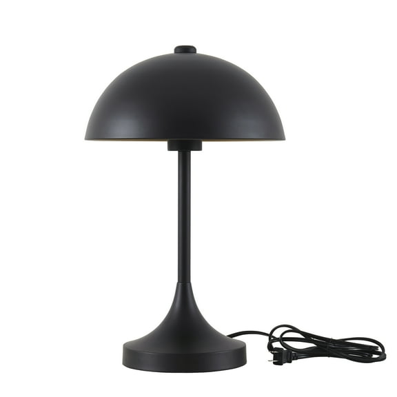 Better Homes & Gardens 18" Modern Dome Touch On/Off Table Lamp, Black