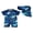 Blue, variant on BemeyourBBs Toddler Baby Boy Shark One Piece Swimsuit Newborn Infant Boy Bathing Suit UPF 50 Short Sleeve Rash Guard Half Zipper Swimwear Sunhat Set