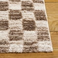 thumbnail image 3 of SAFAVIEH Seattle Dallas Geometric Shag Area Rug, Ivory/Brown, 4' x 6', 3 of 10