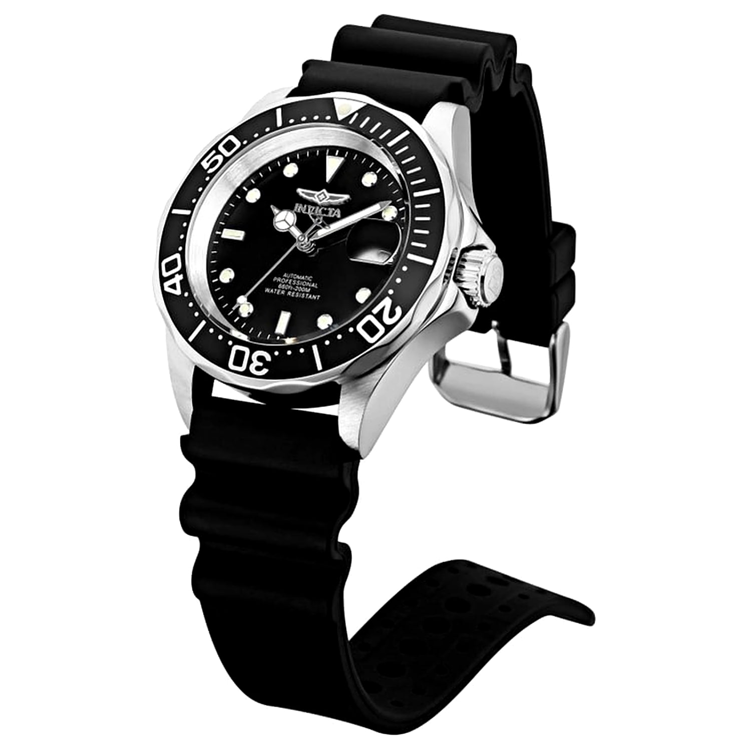 Invicta Men's Men Automatic Pro Diver S2 9110 Black Rubber Automatic Watch