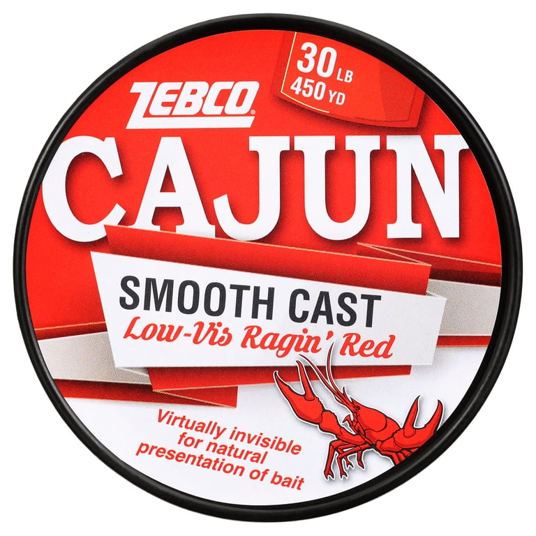 Zebco Cajun Line Smooth Cast Low-Vis Ragin' Red, 30 Pound, 450