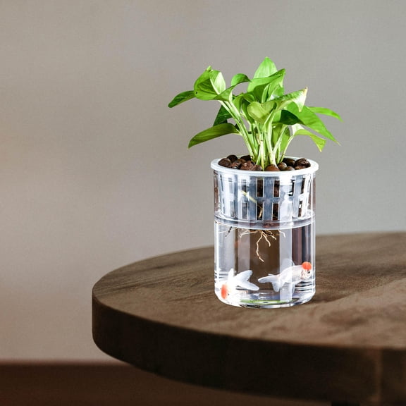 NICEXMAS Clear Plastic Aquarium Fish Bowl for Home Decor with Lightweight Portable Fish Breeding Box