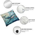 thumbnail image 4 of Patifu Outdoor Patio Throw Pillow Cover Watercolor Whale Farmhouse Décor Outside Furniture Swing Seat Bench Chair Decorative Cushion Cases Deep Seat Bed Couch Sofa 12x12in, 4 of 5
