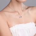 thumbnail image 4 of Gem Stone King 10K White Gold Red Created Ruby and White Lab Grown Diamond Heart Pendant Necklace for Women (1.03 Cttw, Round 5MM, with 18 inch Chain), 4 of 4