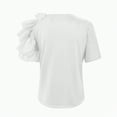 thumbnail image 7 of ORT Women's Short Sleeve Casual T Shirts Summer Crew Neck Loose Fit Tops Blouses(White,XXL), 7 of 7