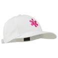 thumbnail image 5 of Pink Star of Life Embroidered Cotton Cap - White OSFM, 5 of 5