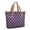 Purple and Black Checkered Pattern, variant on Purple and Black Checkered Pattern Large Tote Bag for Women, Polyester Roomy Travel Tote with Pockets and Zipper, Durable Gifts Ideas for Mom Wife Friend