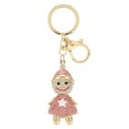 thumbnail image 4 of ESTINK Rhinestones Christmas Snowman Pendant Keyring Key Chain Handbag Decor Xmas Gift, 4 of 8