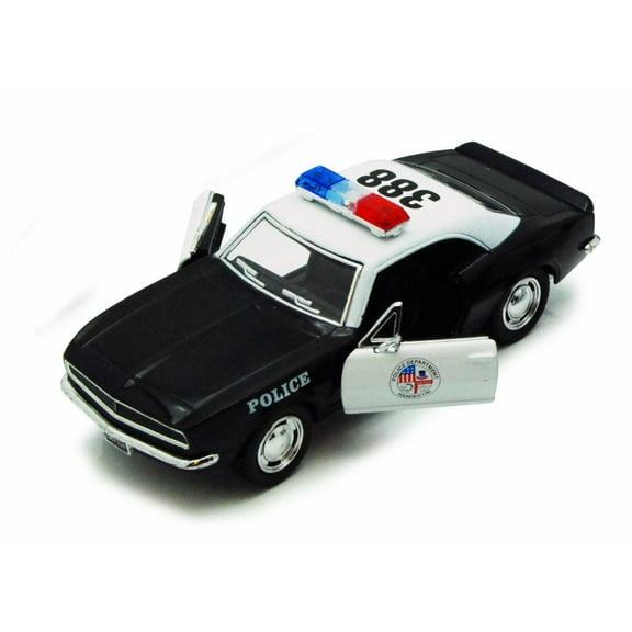 1967 Chevy Camaro Z/28 Police, Black - Kinsmart 5341D - 1/37 scale Diecast Model Toy Car (Brand New, but NOT IN BOX)
