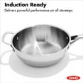 thumbnail image 4 of OXO Agility Ceramic Non-Stick 3.57qt Chef's Pan with Lid, 4 of 8
