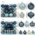 thumbnail image 2 of KUAZOU Christmas Ball Ornaments Set of 48 - 1.57" & 2.36" Christmas Ball Ornaments with Glitter Lines,Elegant Christmas Decorations for Tree Holiday Décor Wedding Party & Home(Cyan), 2 of 5