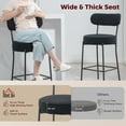 thumbnail image 4 of HOMCOM Modern Bar Stools Set of 2 27" Counter Height Barstools Black, 4 of 10