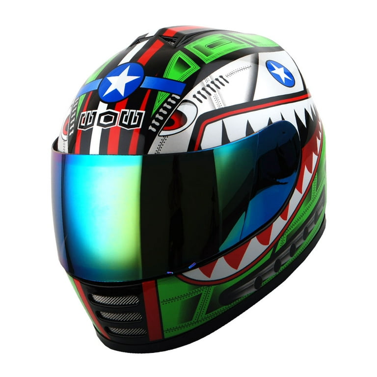 WOW Youth Motorcycle Full Face Helmet Street Bike BMX MX Kids B15
