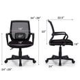 thumbnail image 2 of Costway Mid-Back Mesh Chair Height Adjustable Executive Chair w/ Lumbar Support, 2 of 10