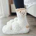 thumbnail image 4 of GYTY Womens Fuzzy Socks 5 Pair Cute Bear Slipper Socks Warm Animal Cozy Thick Fluffy Socks Kawaii Winter Long Socks, 4 of 7