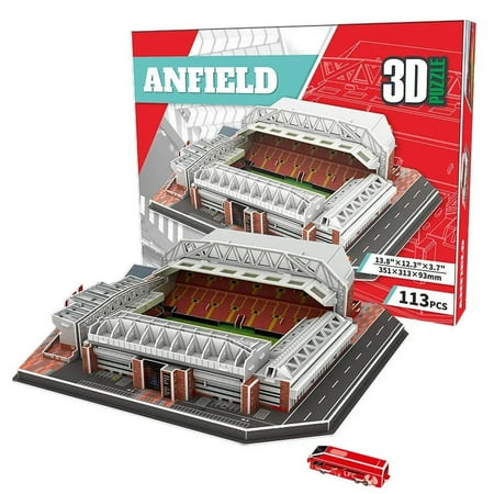 FEOOE 3D Paper Puzzle DIY Anfield Football Stadium In Anfield Liverpool 3D Jigsaw Puzzle Model Toy Ornaments Gifts BIG SIZE SZ