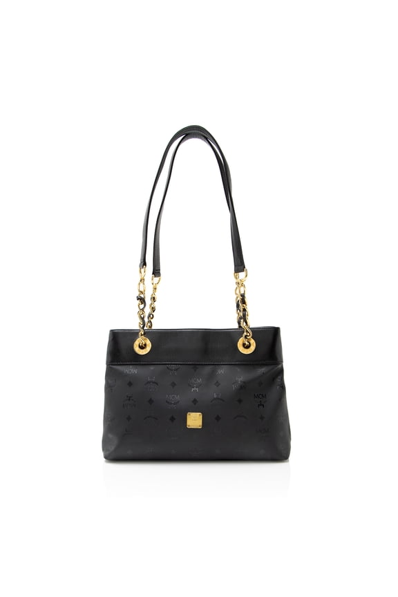 Pre-Owned MCM Vintage Visetos Nylon Chain Tote