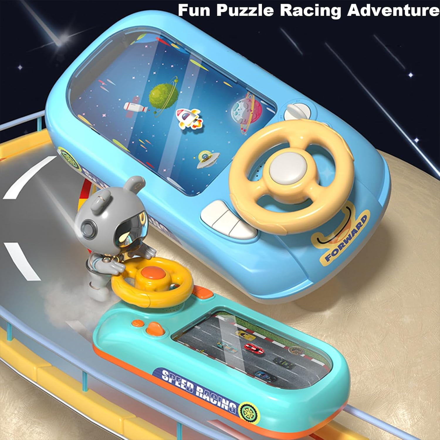 SteerJoy Driving Simulator, Steer Joy Driving Simulator Toy, 2025 New Car Racing Adventure Toy with 200 Levels,Car Simulator Driving Games Steering Wheel Toy,Turn and Learn Driver Toy