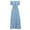 Light Blue, variant on DeHolifer Dresses for Women Ruffle Off Shoulder Long Sleeve Elastic Waist Dress Flowy Casual Swing Long Dresses Navy S