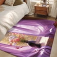 thumbnail image 4 of Spring Flowers Area Rugs 4x6 ft Oil Painting Colored Floral Window Curtain Scenery Washable Rug Non Slip Indoor Carpet Absorbent Floor Mat for Living Room Bedroom Dining Room, 4 of 9