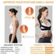 thumbnail image 4 of Corrector de postura para mujeres y hombres, faja lumbar ajustable, transpirable (M, negro), 4 of 6