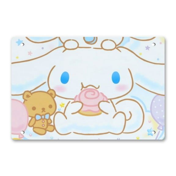 Cinnamoroll Wall Sign - Cartoon Aluminum Poster 12 X 8 Inch Home Bar Wall Decoration Movie Poster