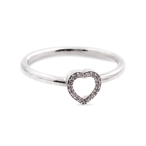 Authentic Puzzle Heart Frame Ring, Clear CZ 196549CZ-60 EU 9 US