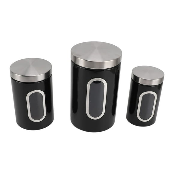 3Pcs Kitchen Canisters Set Visible Decorative Decorated for Grains Adornment Food Jars Canisters