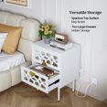 thumbnail image 2 of Ktaxon 2-Drawer Nightstand, Side Table End Table with Charing Station, White, 2 of 14