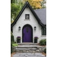 thumbnail image 5 of Large Black Outdoor Wall Sconce with Seeded Glass, 5 of 8