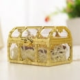 thumbnail image 3 of European Style Wedding Gold-Plated Plastic Treasure Box - Candy, Gift, Jewelry Organizer - Creative Flip Lid DIY Trinket Storage Container, 3 of 8