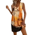 thumbnail image 2 of Noric Women's Sleeveless V Neck Tank Dresses Print Casual Loose Fit with Pockets Summer Mini Dresses, 2 of 7