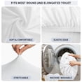 thumbnail image 5 of Burnt Orange Toilet Lid Cover and Tank Cover Set, Burnt Orange 2pc Stretch Toilet Lid Seat Covers for Bathroom Washable Protector with Elastic Edge for Standard & Elongated Toilets, 5 of 9