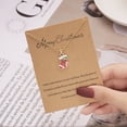 thumbnail image 3 of Creative Dripping Oil Santa Snowman Necklace Wishing Painting Oiled Paper Card Necklace, 3 of 9