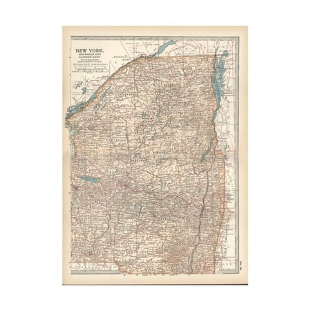 Map Of New York State Northern And Eastern Parts United States Print Wall Art By Encyclopaedia Britannica Walmartcom - 