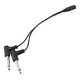 thumbnail image 3 of 2X 3.5mm Mini 1/8 Inch Stereo Female Jack to Dual 1/4 6.35mm Male Plug Mono Right Angle Audio Adapter, 3 of 5