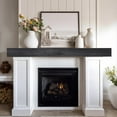 thumbnail image 2 of 48" Floating Pine Wood Fireplace Mantel Shelf for Living Room Home Decor Black Solid Wood, 2 of 7