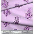 thumbnail image 3 of Soimoi Silk Fabric Leaves Block Decor Fabric Printed Yard 42 Inch Wide, 3 of 5