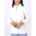 thumbnail image 2 of Isotoner Women's Ultraplush Microsuede Gloves with Sherpa Cuff, Beige, L/XL, 2 of 7
